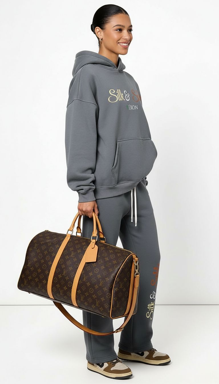 VÉRON Silk & Sable premium unisex hoodie for men and women 4