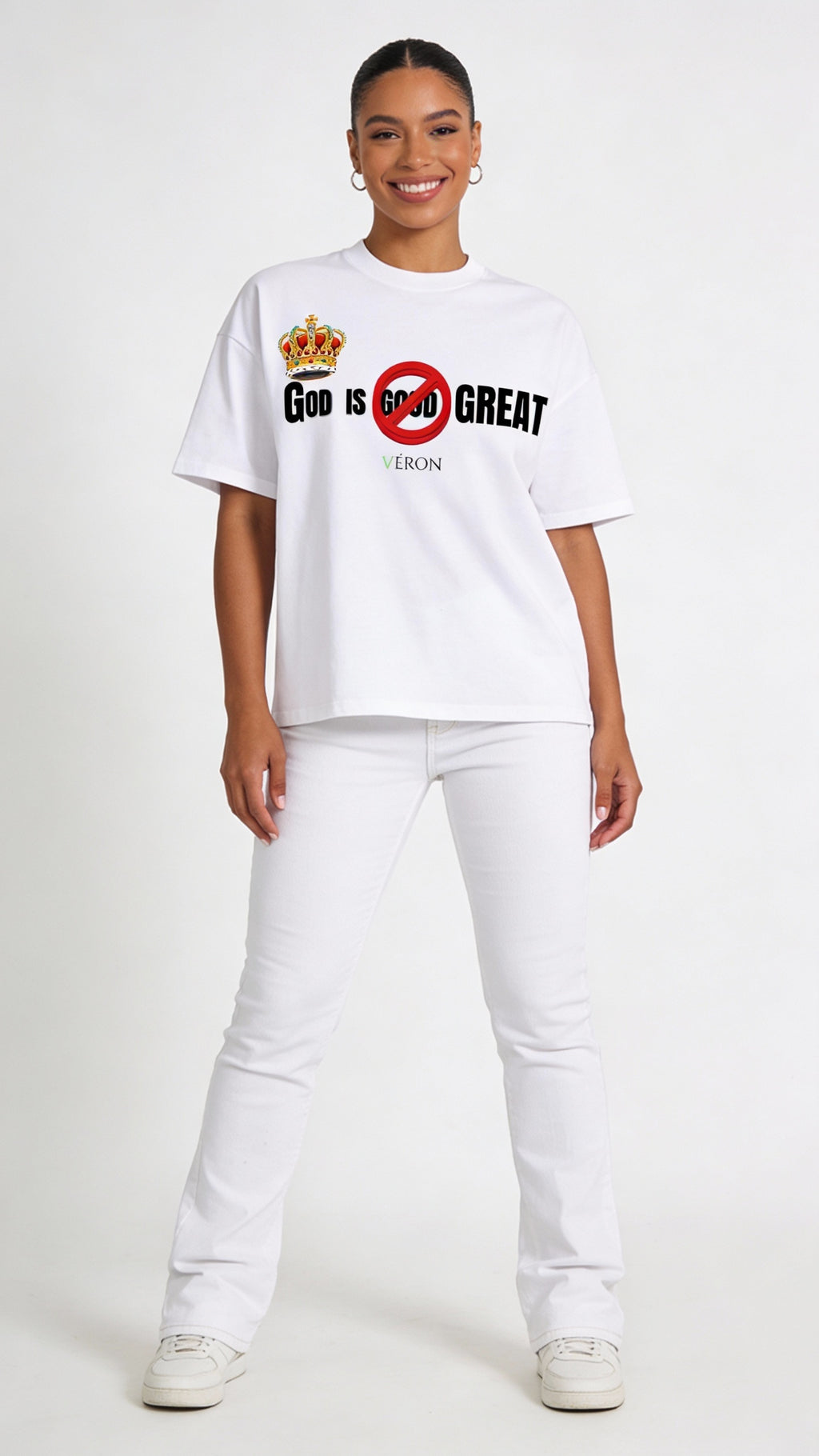 Veron God Is Great t shirt modern oversized fit 2