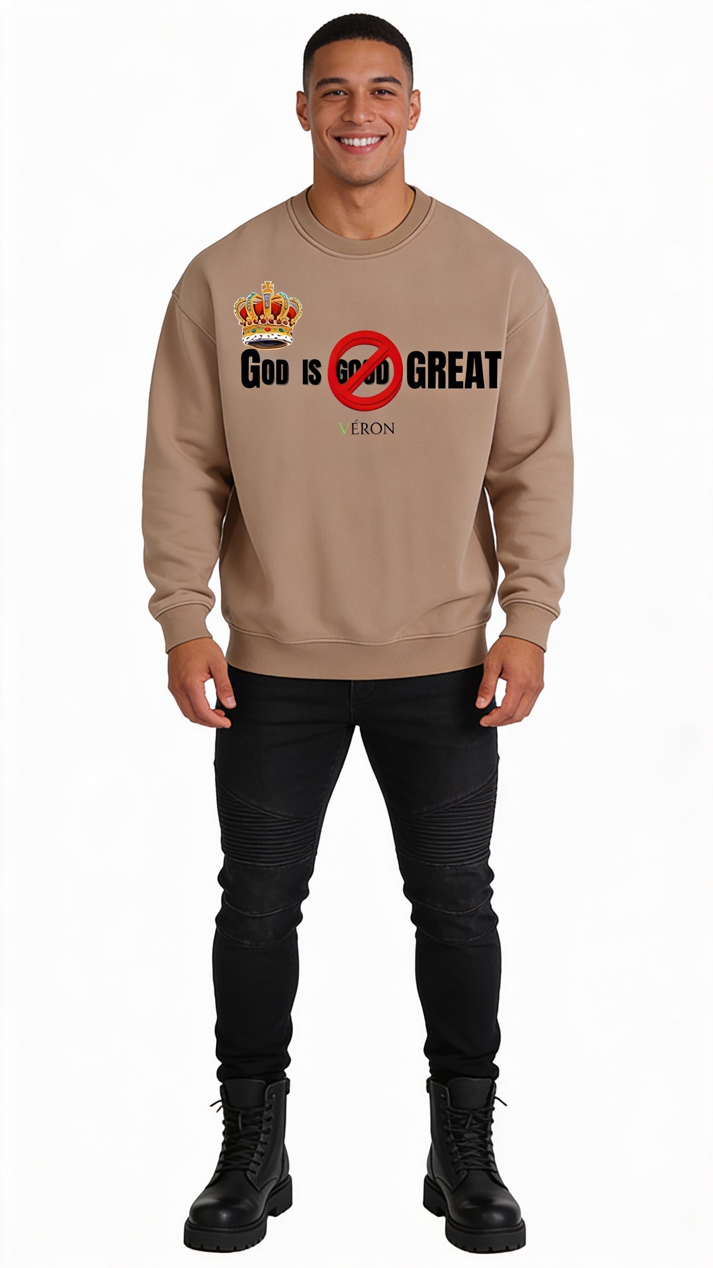 VÉRON GOD IS GREAT premium unisex sweater for men and women 5
