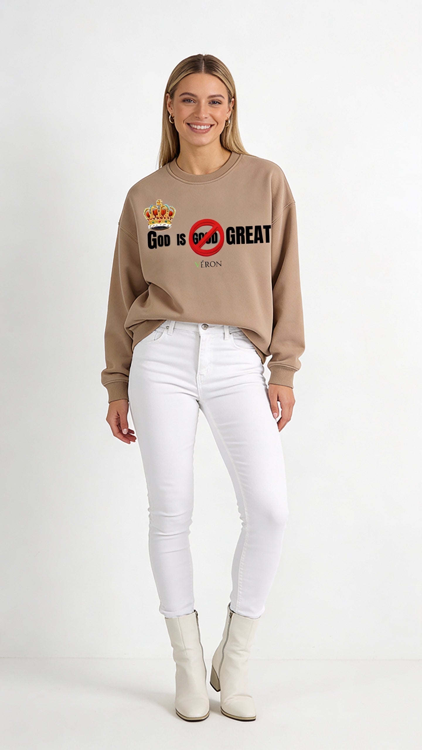 VÉRON GOD IS GREAT premium unisex sweater for men and women 6
