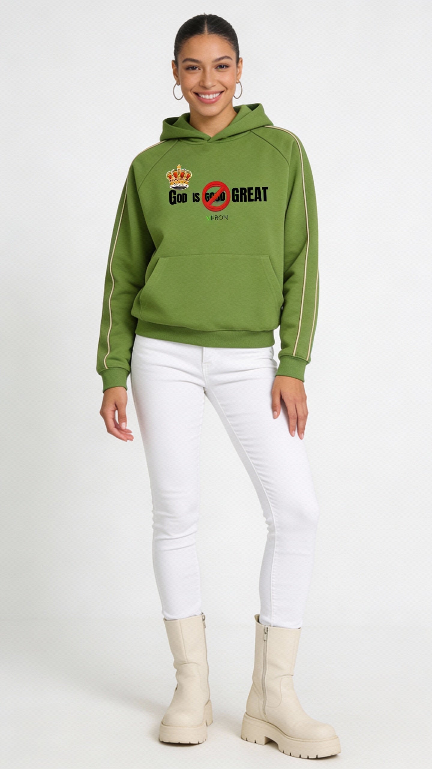 High quality heavyweight unisex hoodie GOD IS GREAT 3