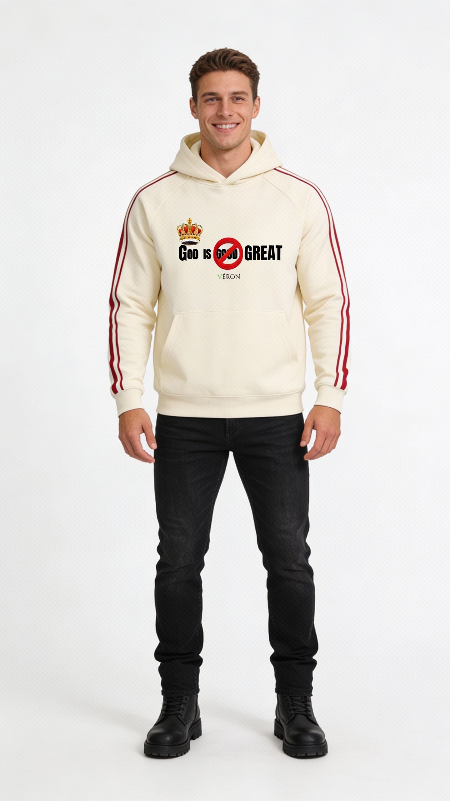 High quality heavyweight unisex hoodie GOD IS GREAT 5