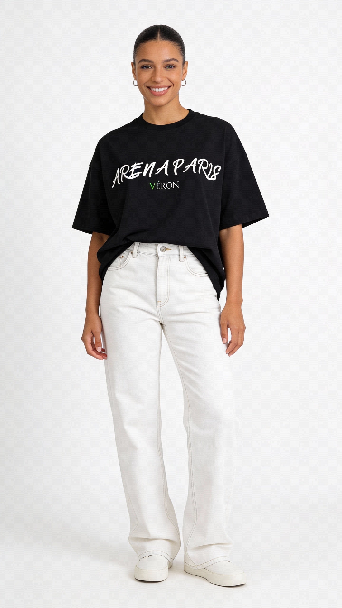 Oversized premium cotton t-shirt Paris streetwear 1