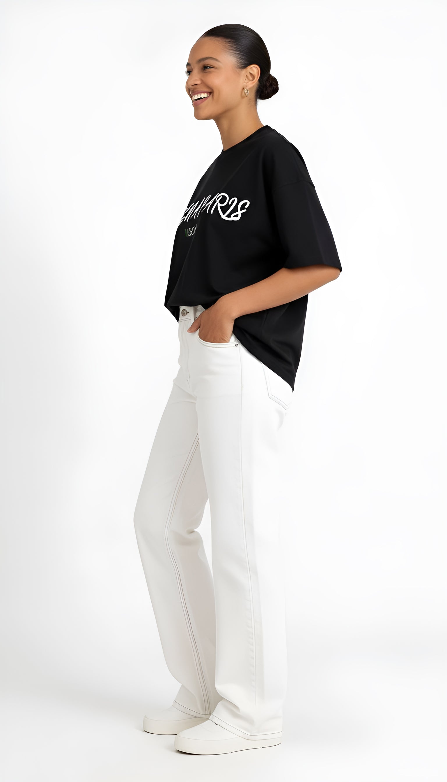 Oversized premium cotton t-shirt Paris streetwear 3