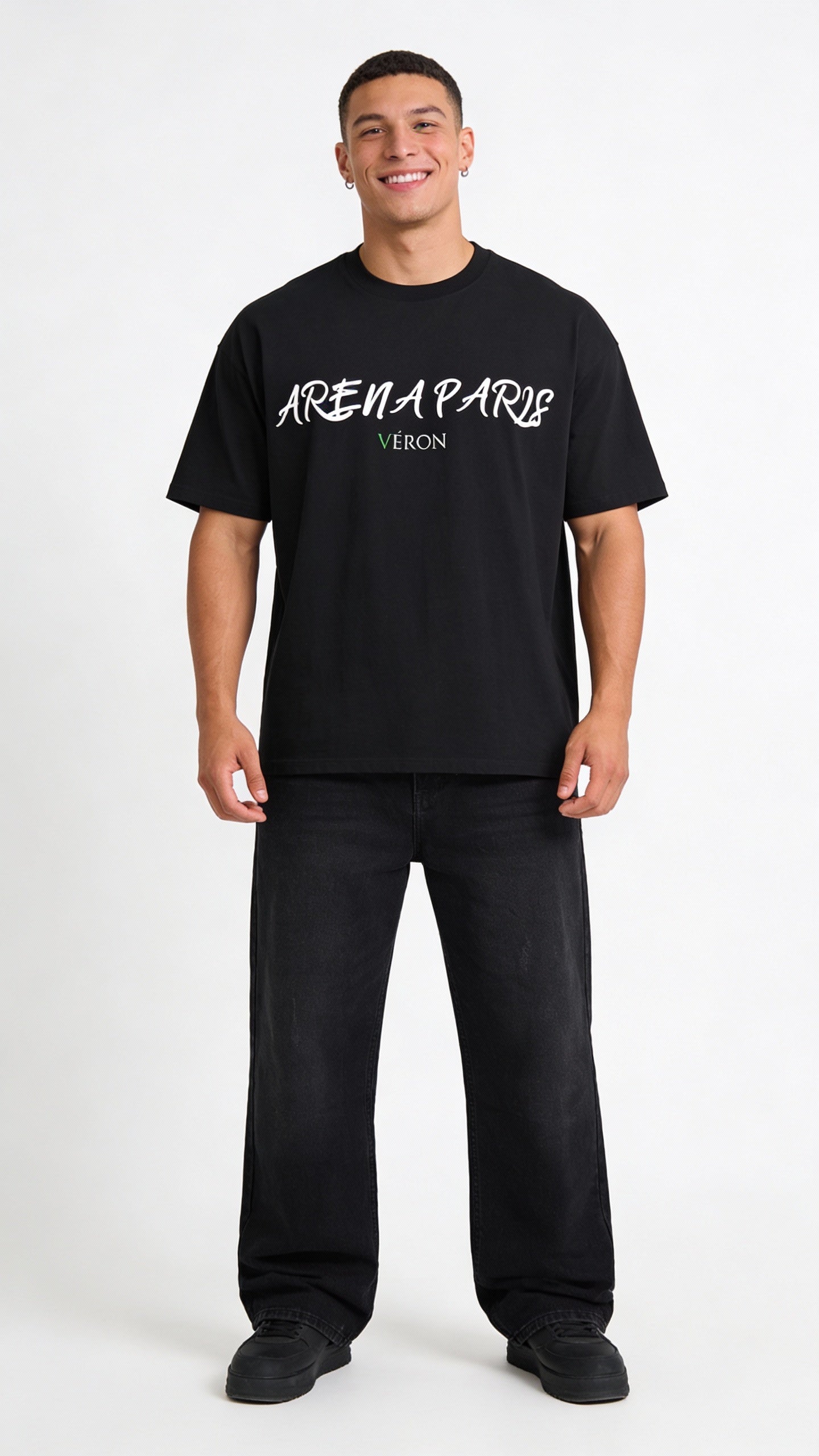 Oversized premium cotton t-shirt Paris streetwear 2