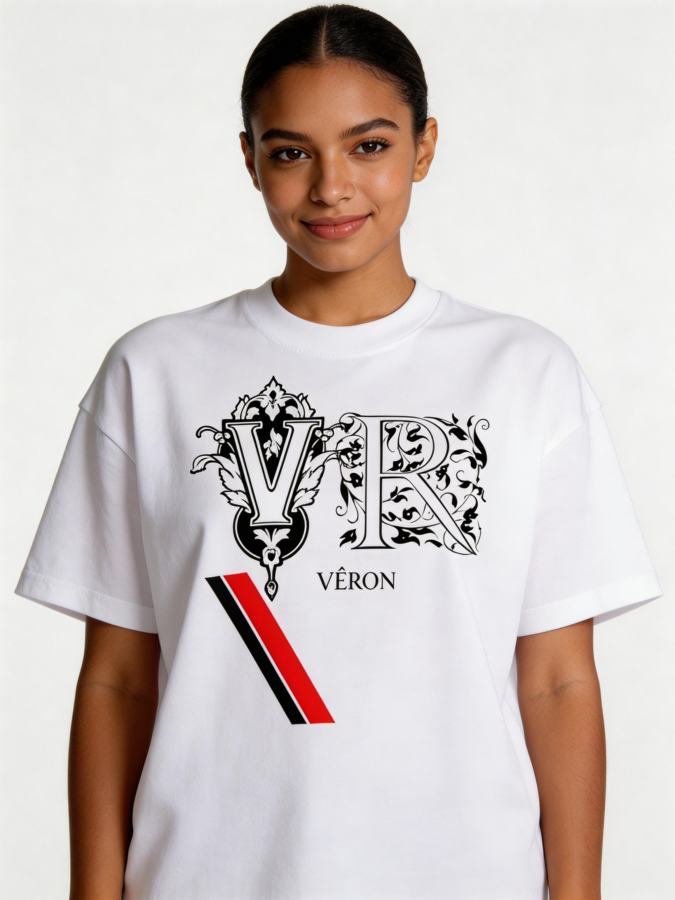 VÉRON luxury unisex oversized T-shirt for men and women 1