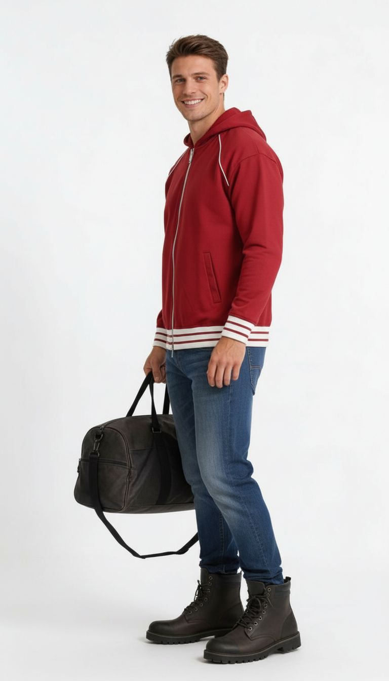 VÉRON Rue de la Légende premium unisex zip-up hoodie for men and women 2