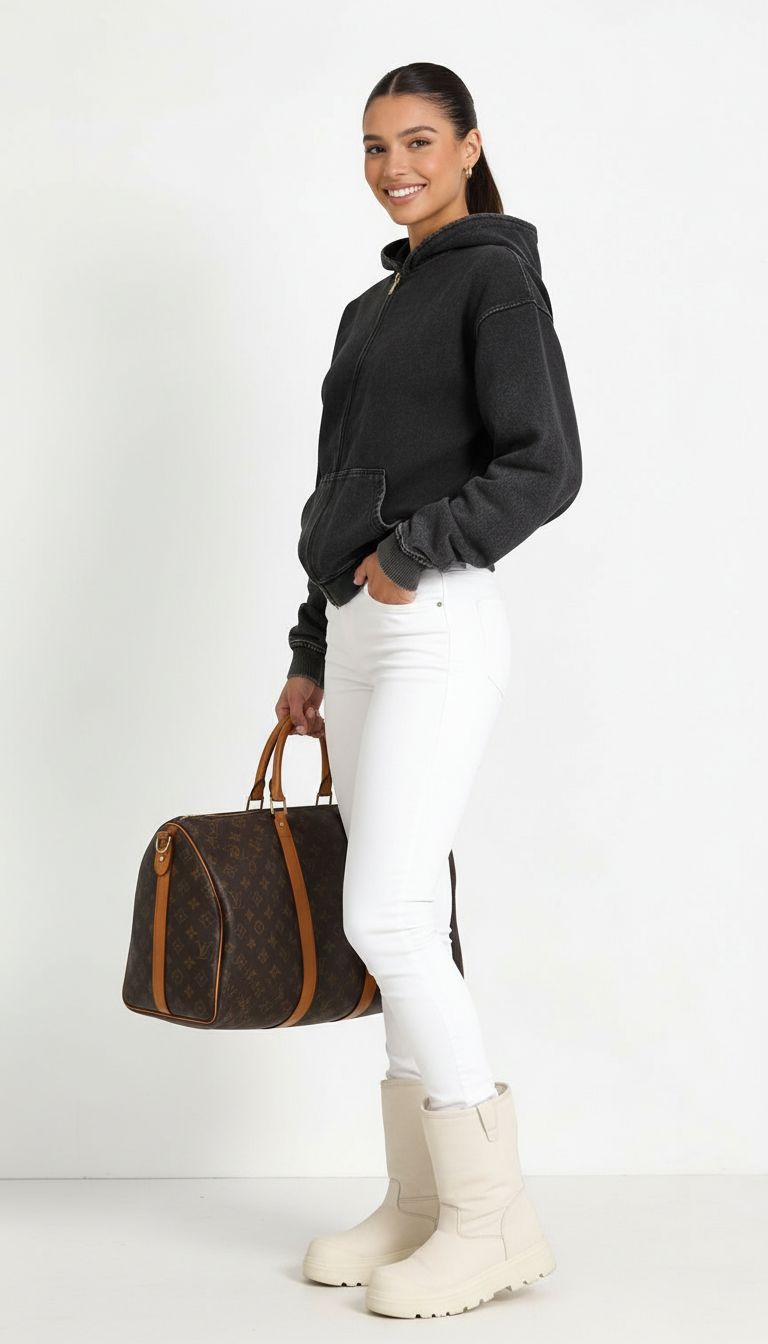 VÉRON unisex snow washed oversized zip-up hoodie for men and women 2