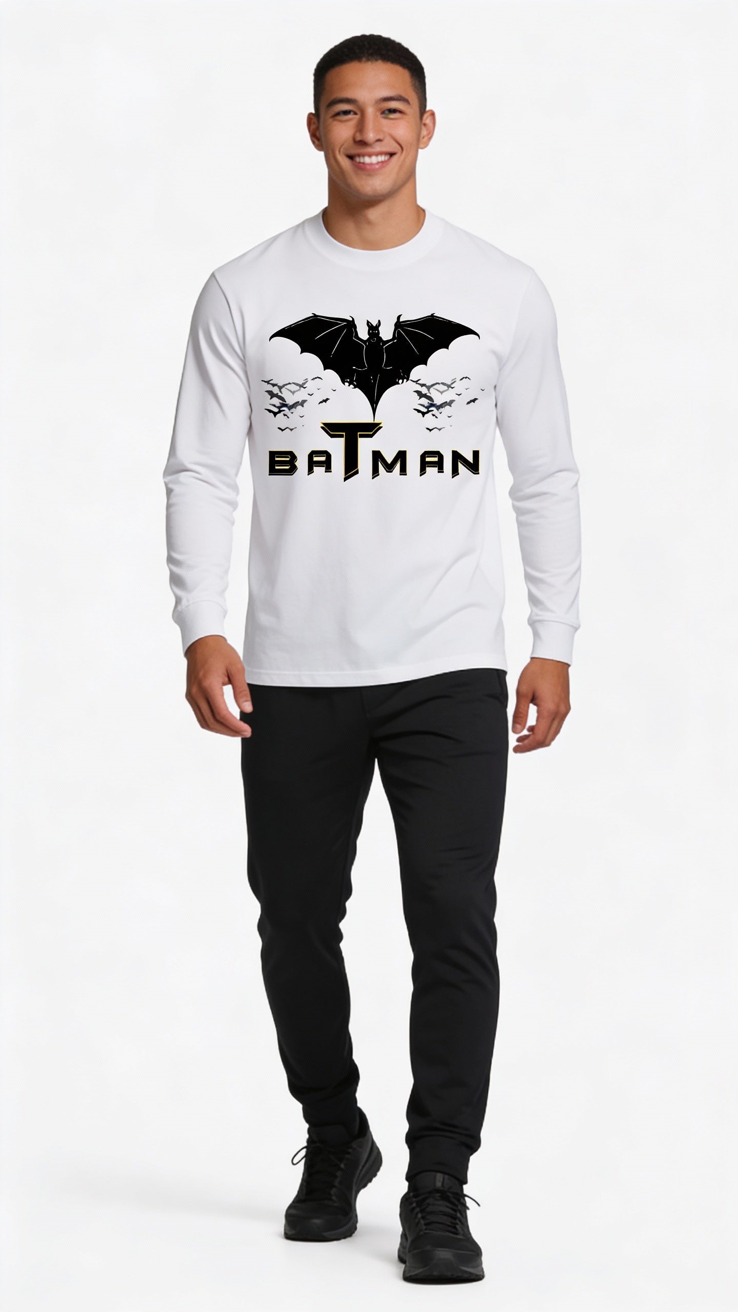 VÉRON Batman premium unisex long sleeve shirt for men and women 1