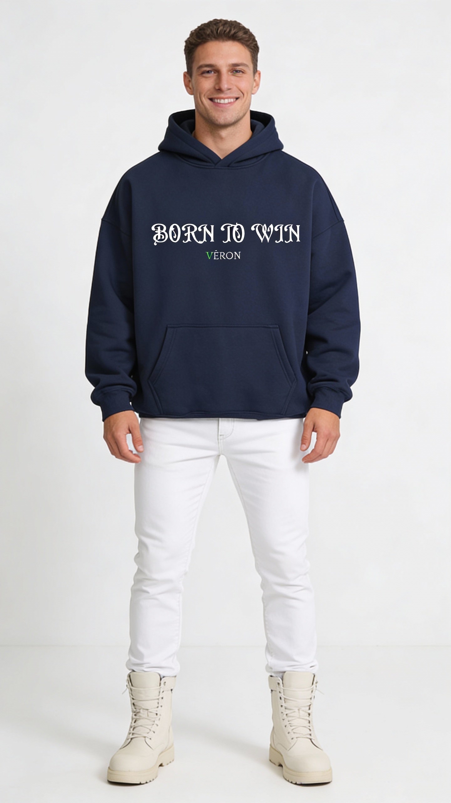 VÉRON Born To Win premium unisex hoodie luxury streetwear 5