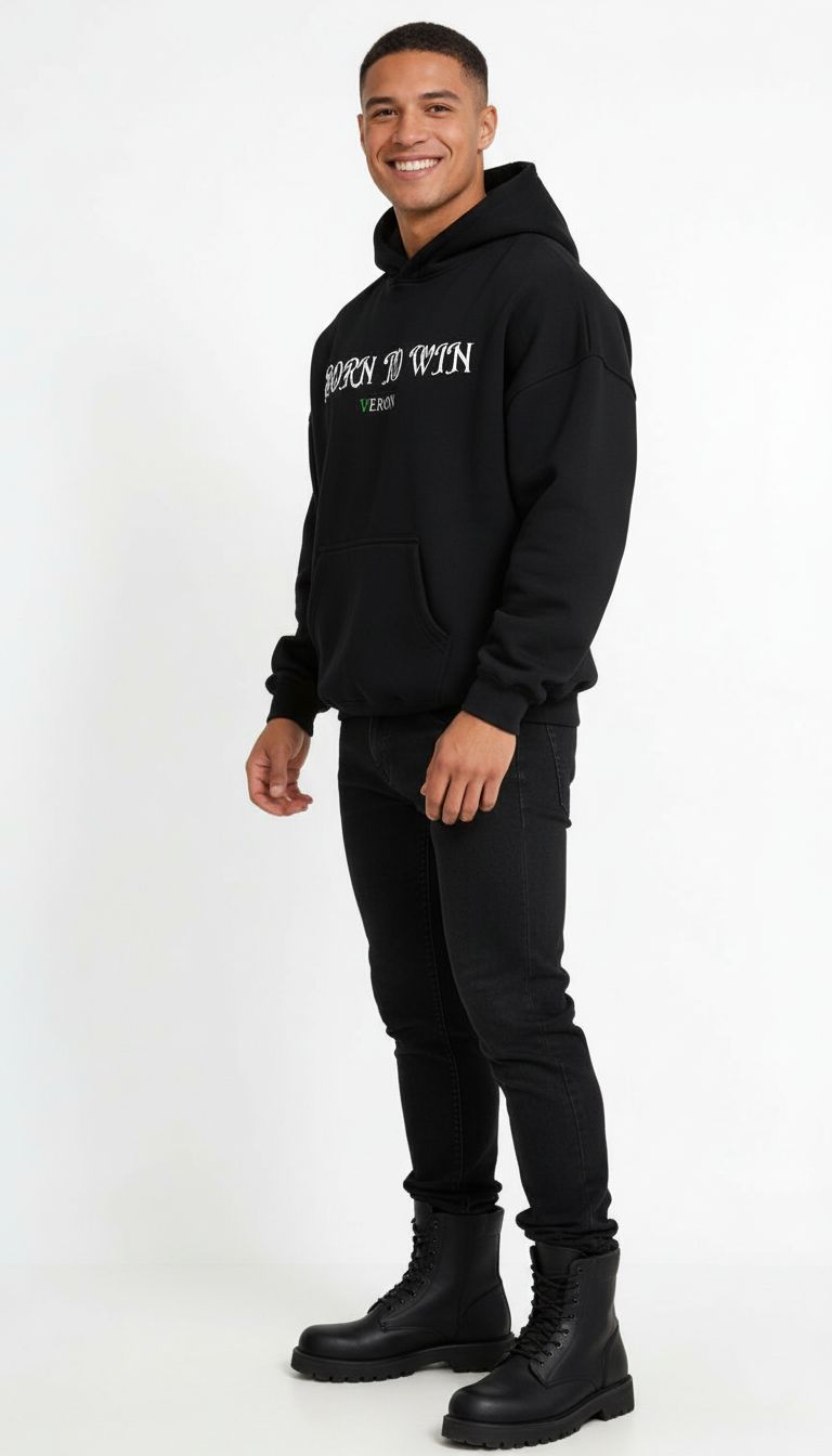 VÉRON Born To Win premium unisex hoodie luxury streetwear 4