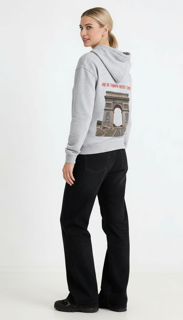 Luxury VÉRON hoodie inspired by Paris Arc de Triomphe 2