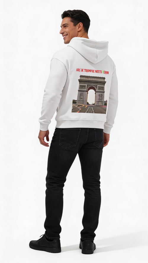 Luxury VÉRON hoodie inspired by Paris Arc de Triomphe 4