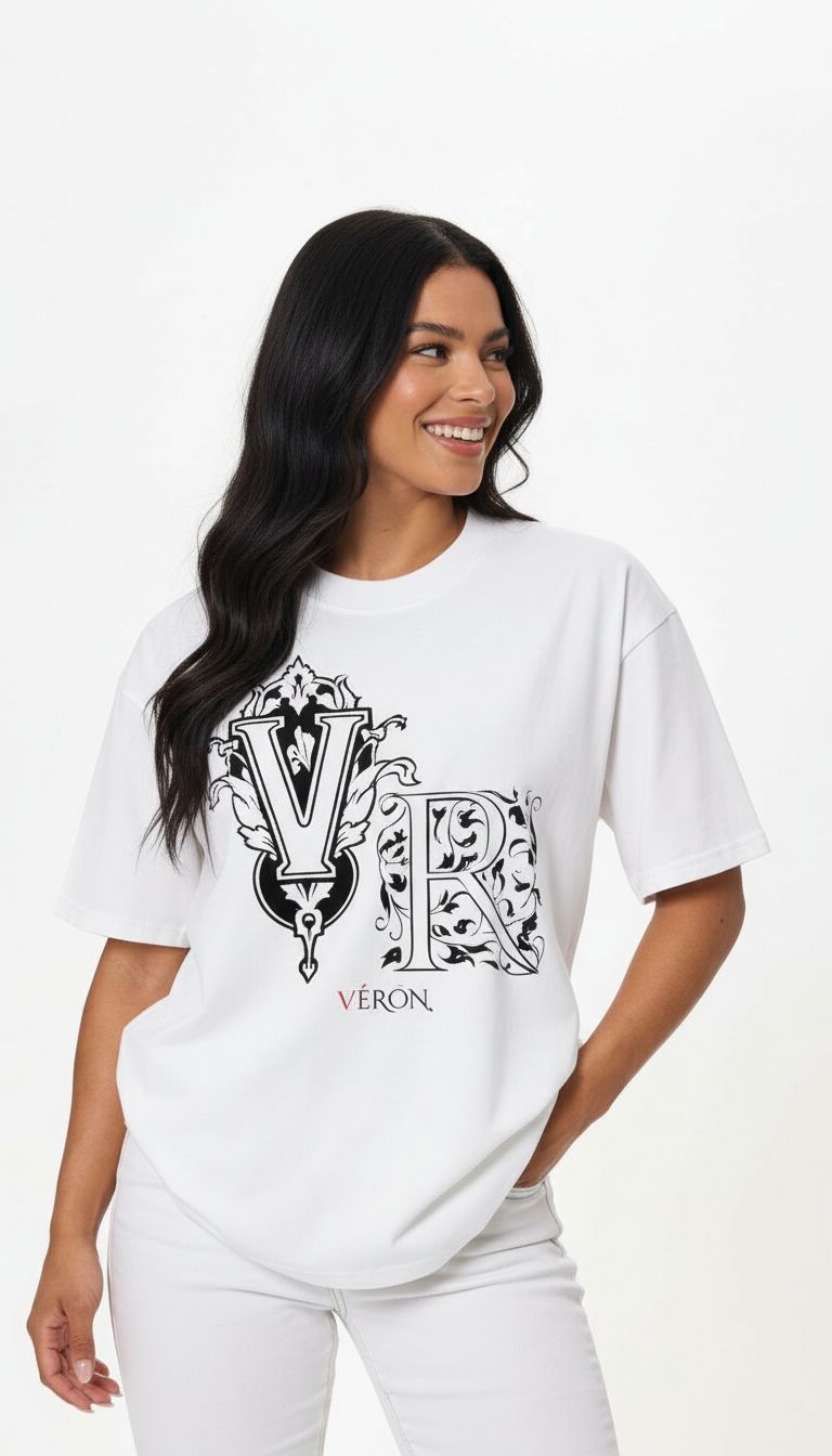VÉRON LUXE premium cotton t-shirt minimalist design 1
