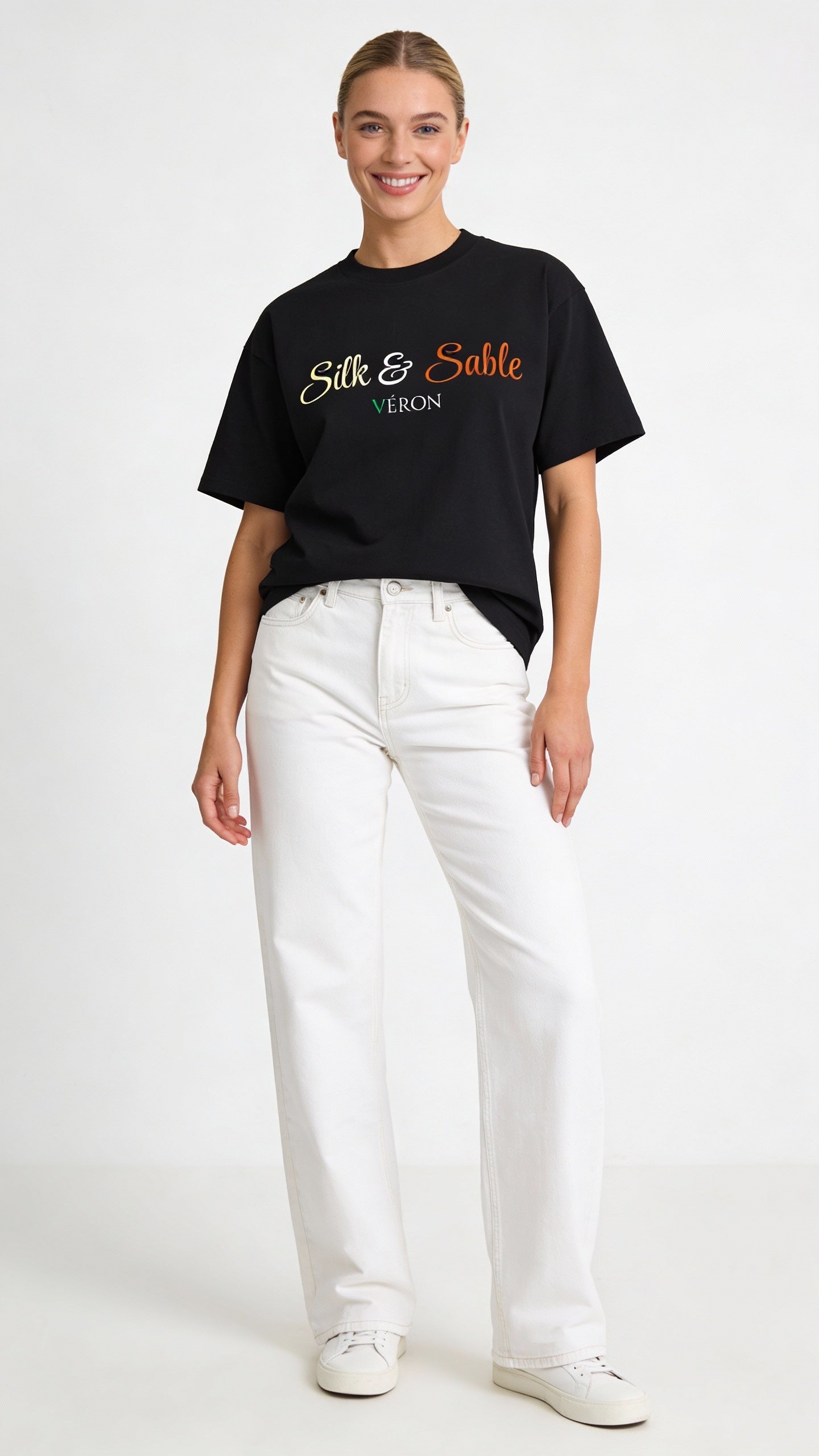 VÉRON Silk & Sable premium unisex t-shirt for men and women 1