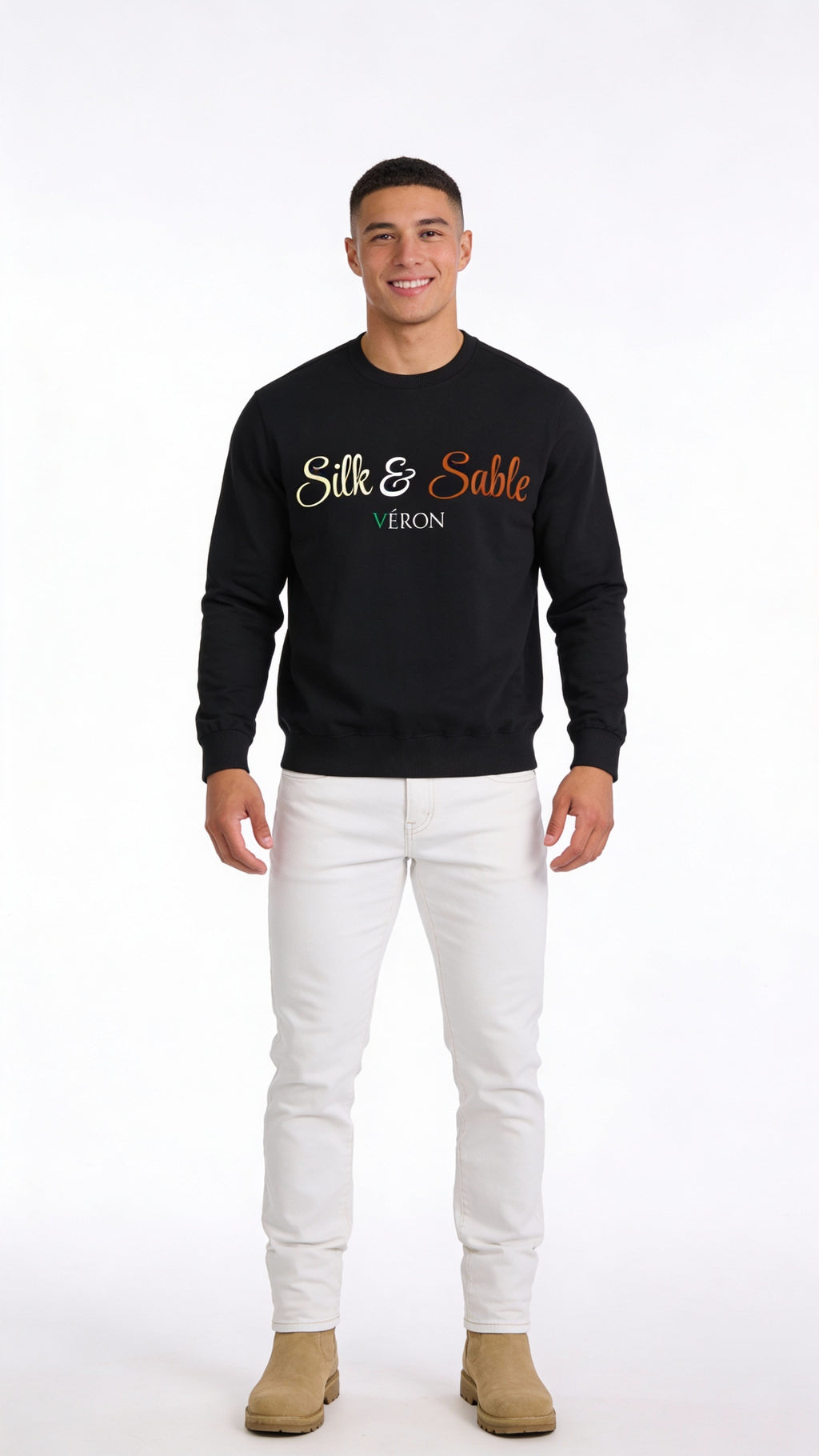 VÉRON Silk & Sable premium unisex sweatshirt for men and women 2