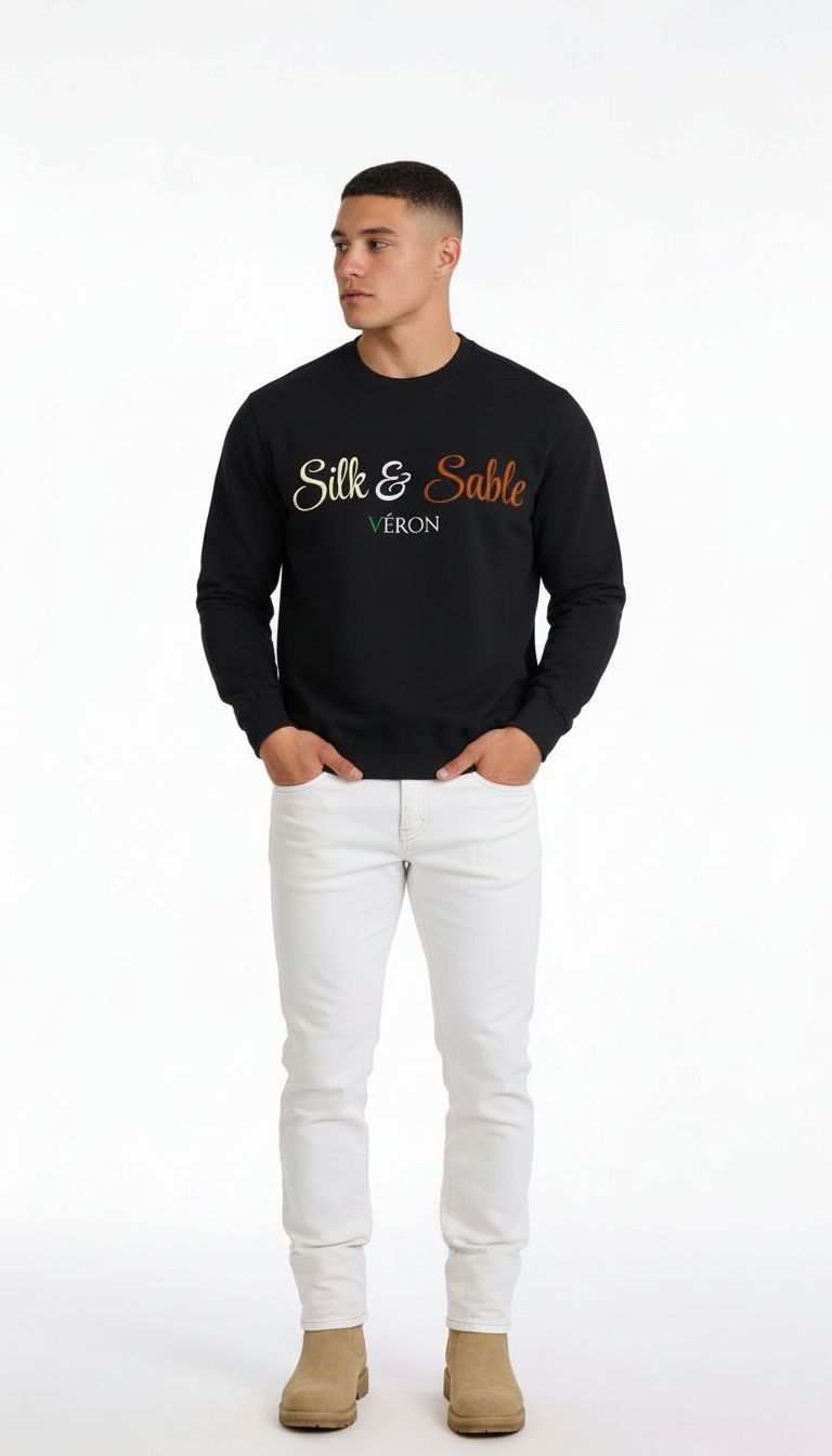 VÉRON Silk & Sable premium unisex sweatshirt for men and women 1