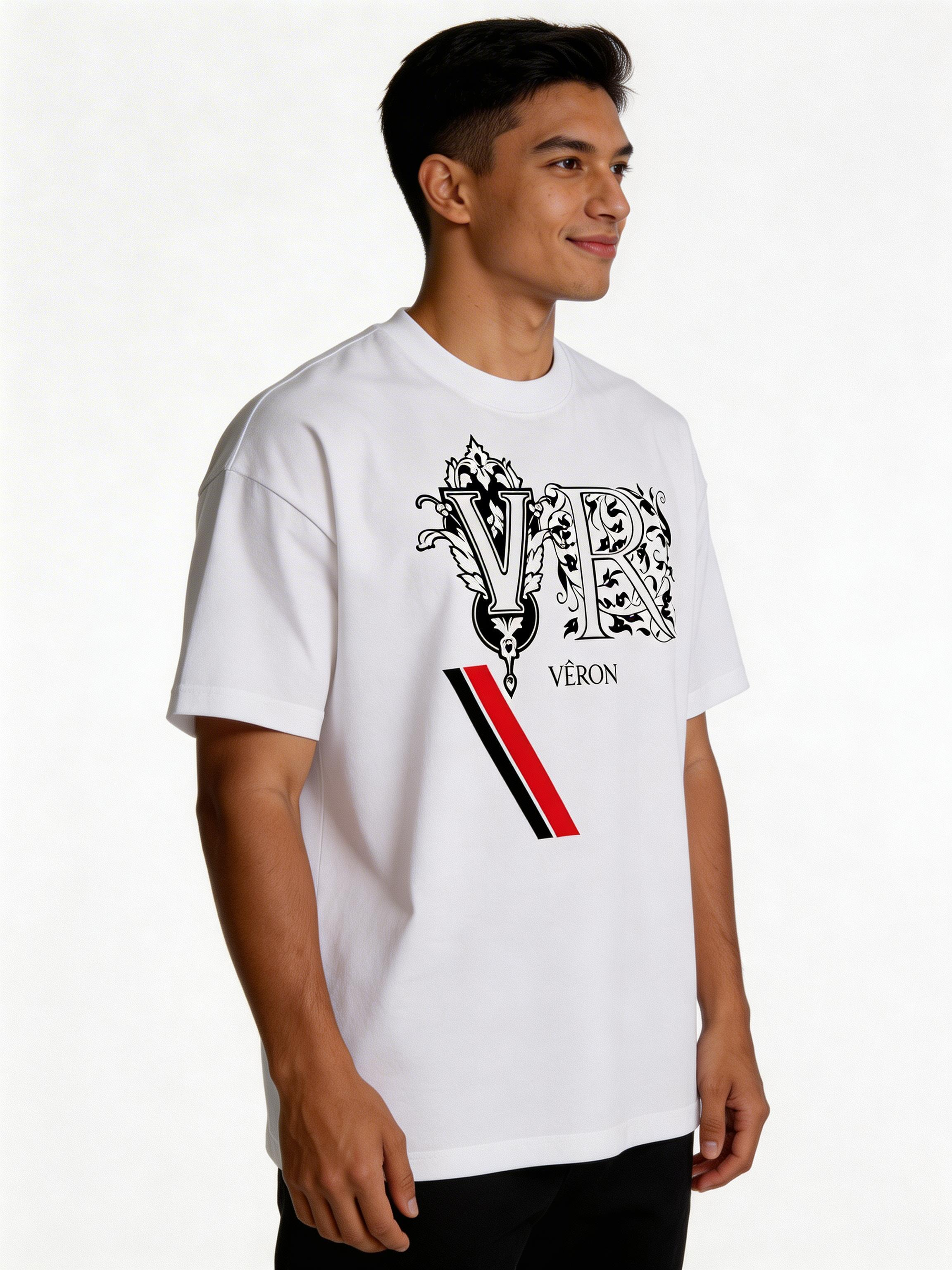 VÉRON luxury unisex oversized T-shirt for men and women 4