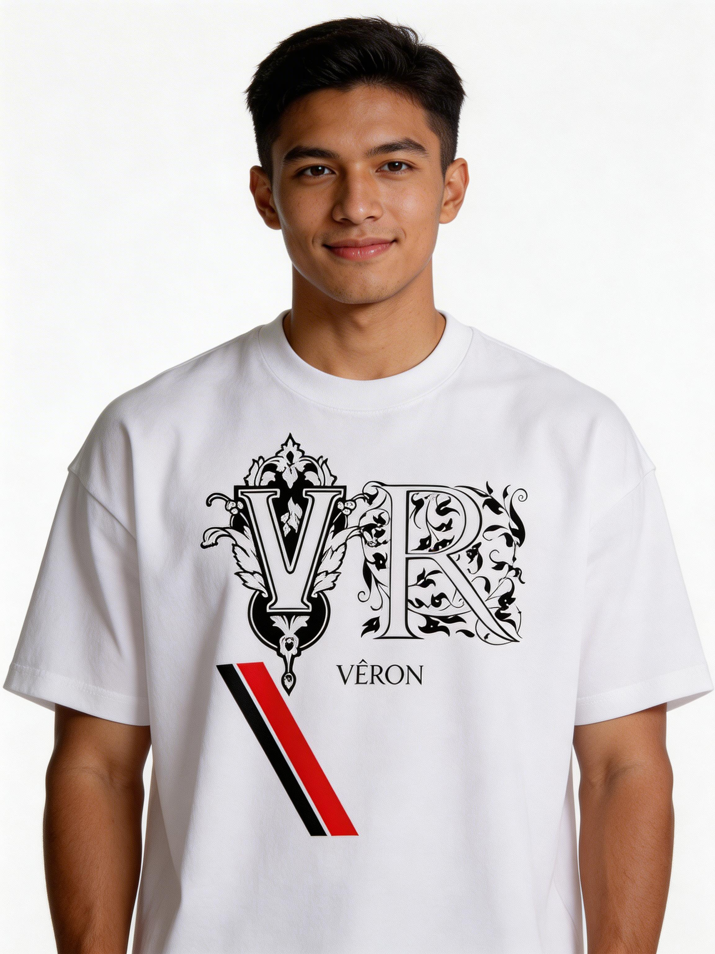 VÉRON luxury unisex oversized T-shirt for men and women 2