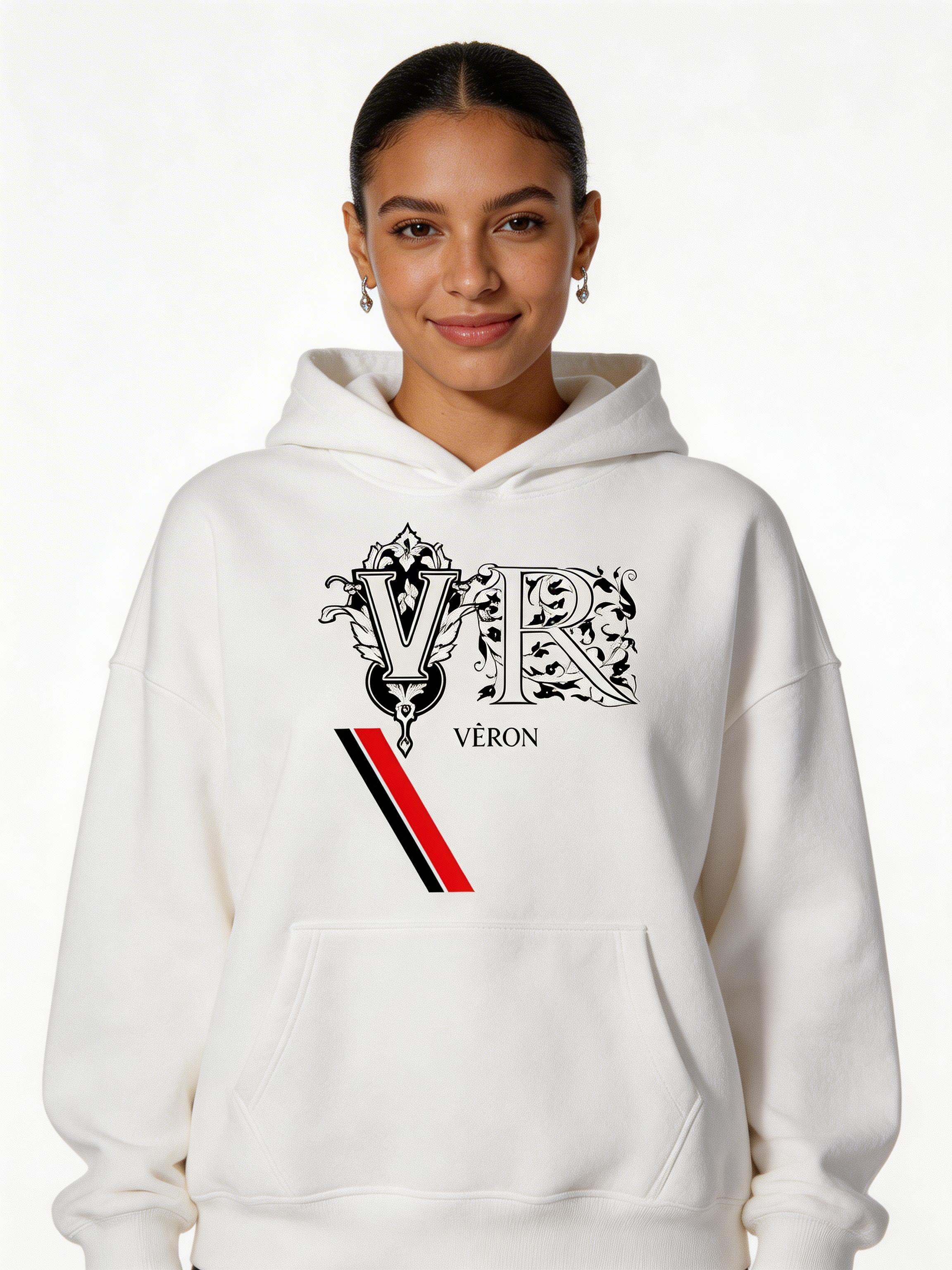 VÉRON LUXE unisex heavyweight hoodie oversized fit men women 4