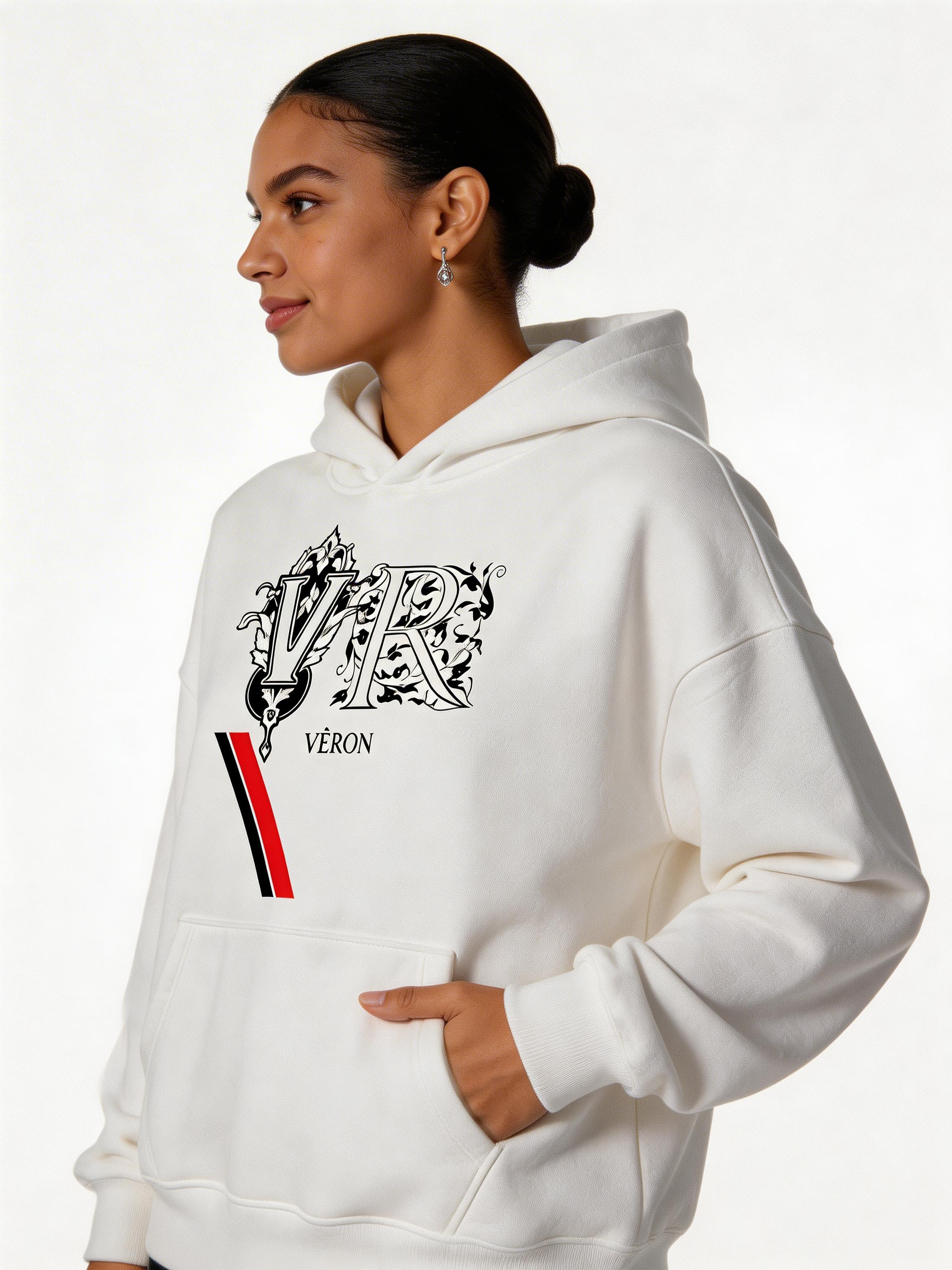 VÉRON LUXE unisex heavyweight hoodie oversized fit men women 6