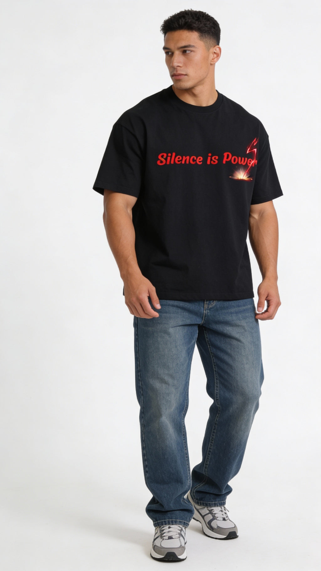 VÉRON Silence is Power Premium Oversized Unisex T-Shirt