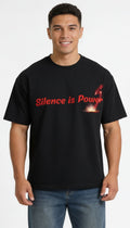 VÉRON Silence is Power Premium Oversized Unisex T-Shirt