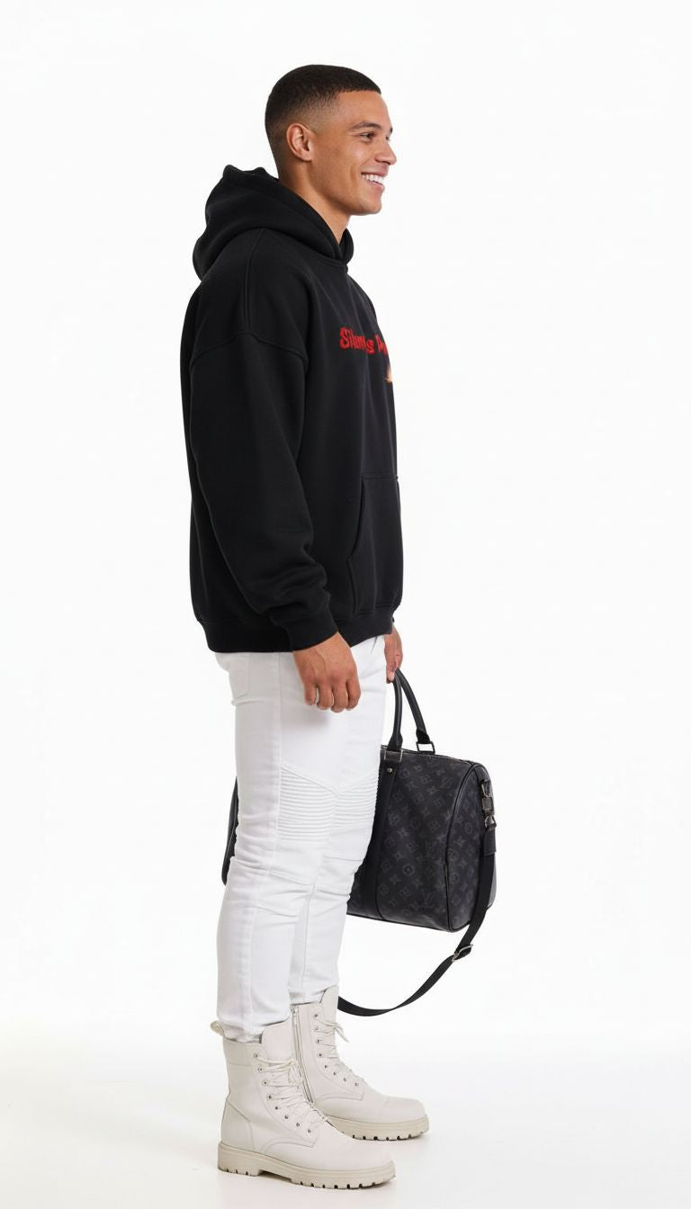 Unisex heavyweight streetwear hoodie VÉRON Silence is Power 2