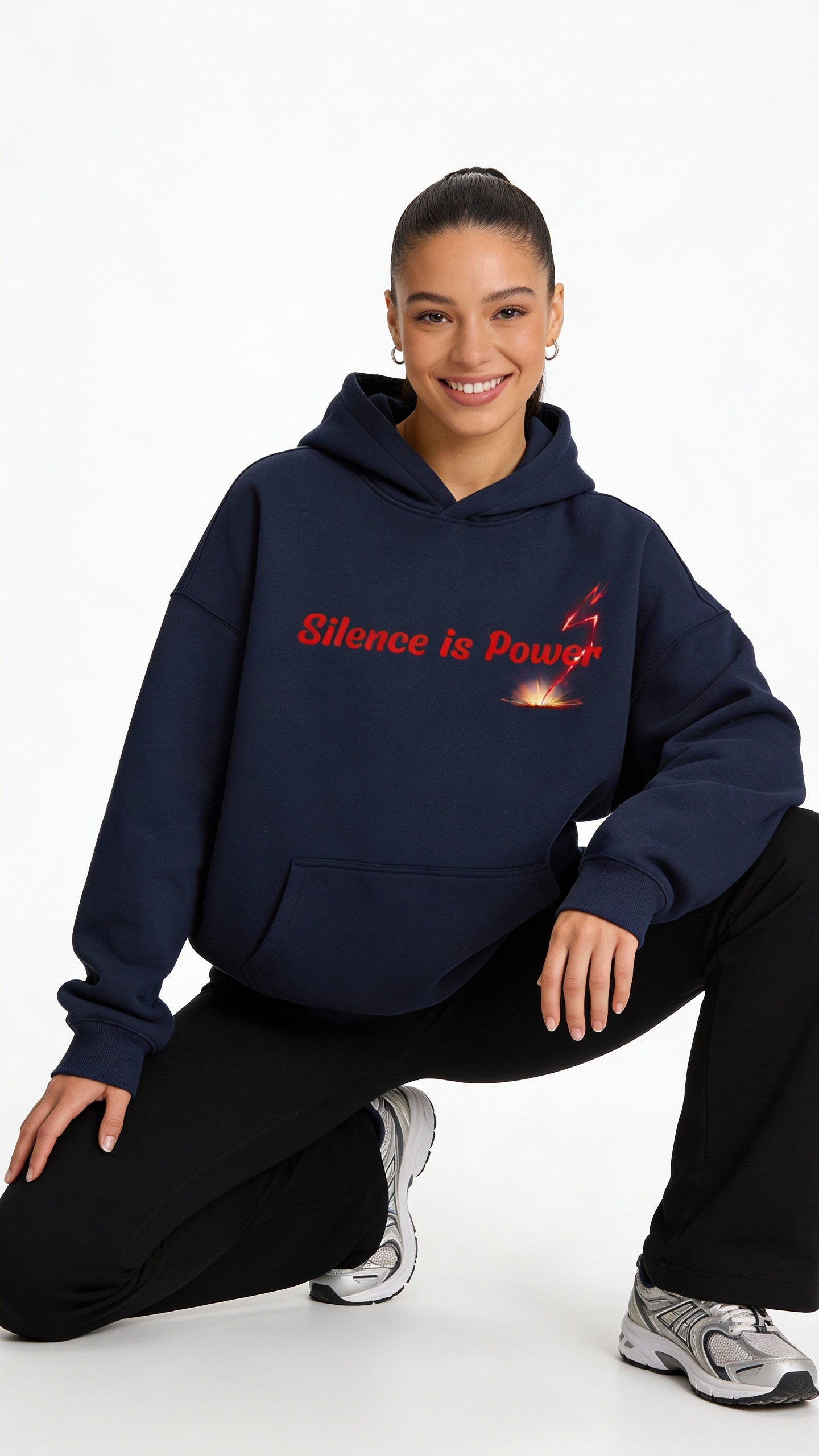 VÉRON Silence Is Power Oversized Hoodie