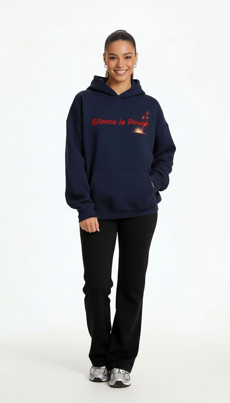 VÉRON Silence Is Power Oversized Hoodie