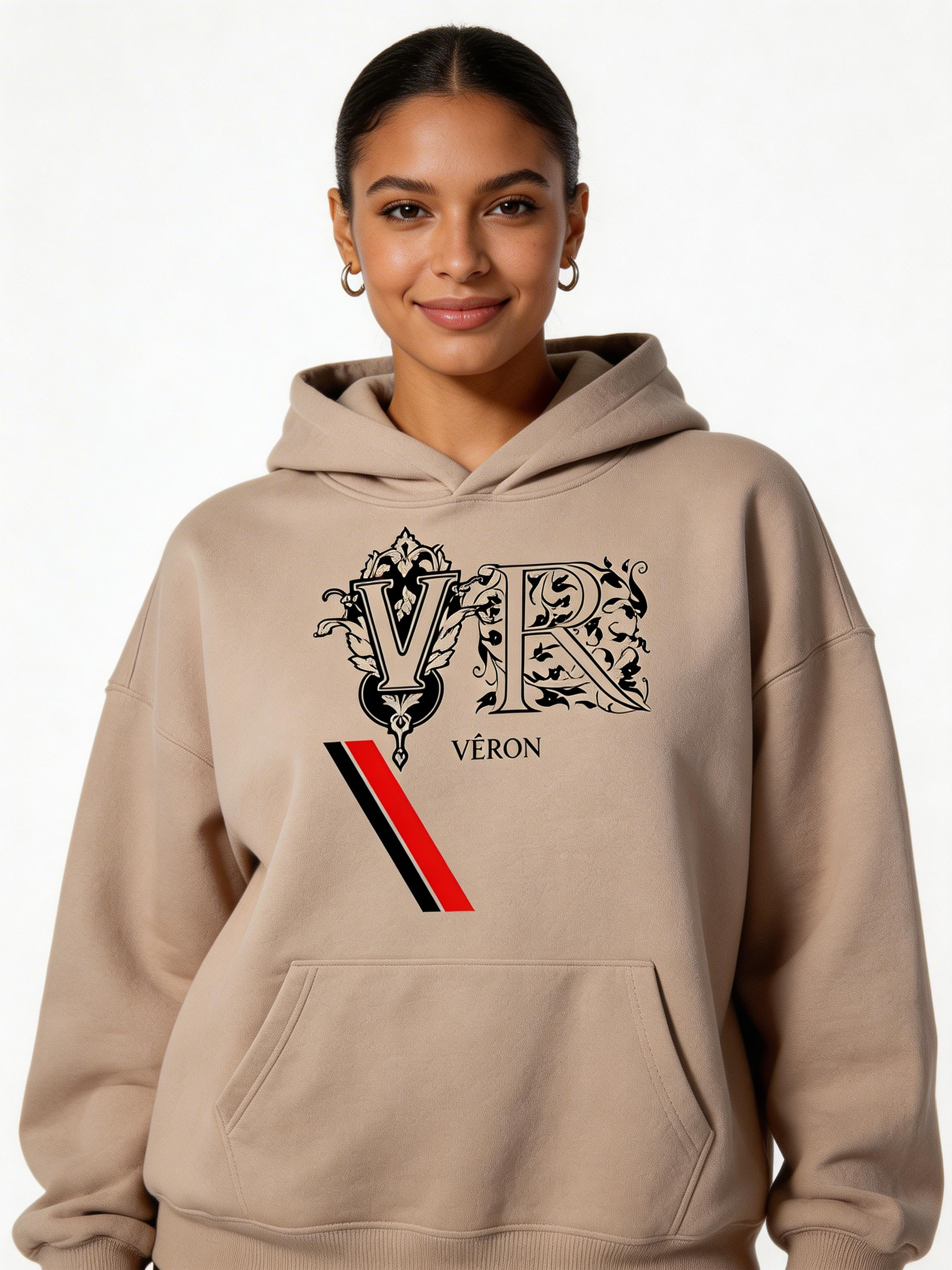 VÉRON LUXE unisex heavyweight hoodie oversized fit men women 1