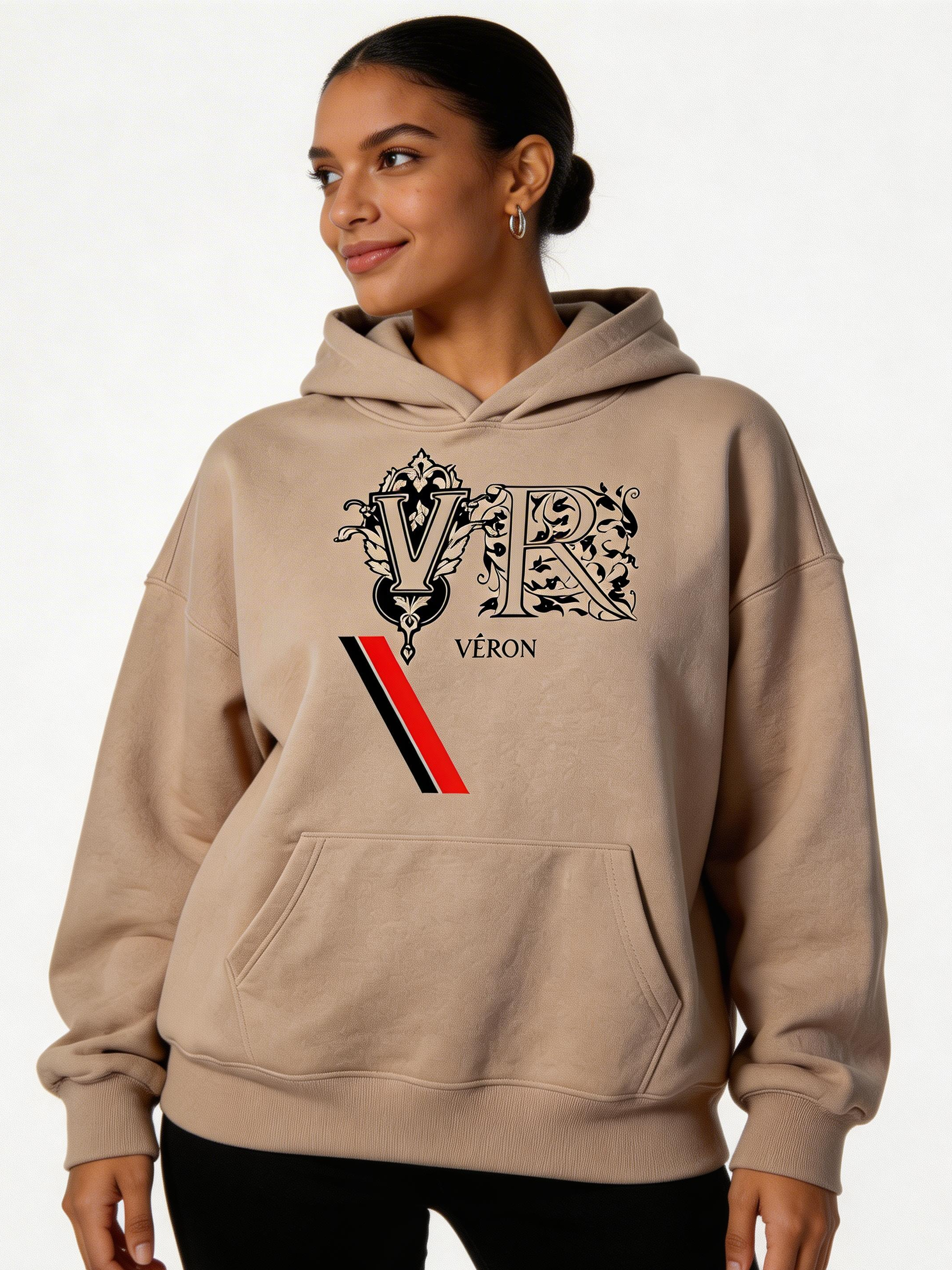 VÉRON LUXE unisex heavyweight hoodie oversized fit men women 3
