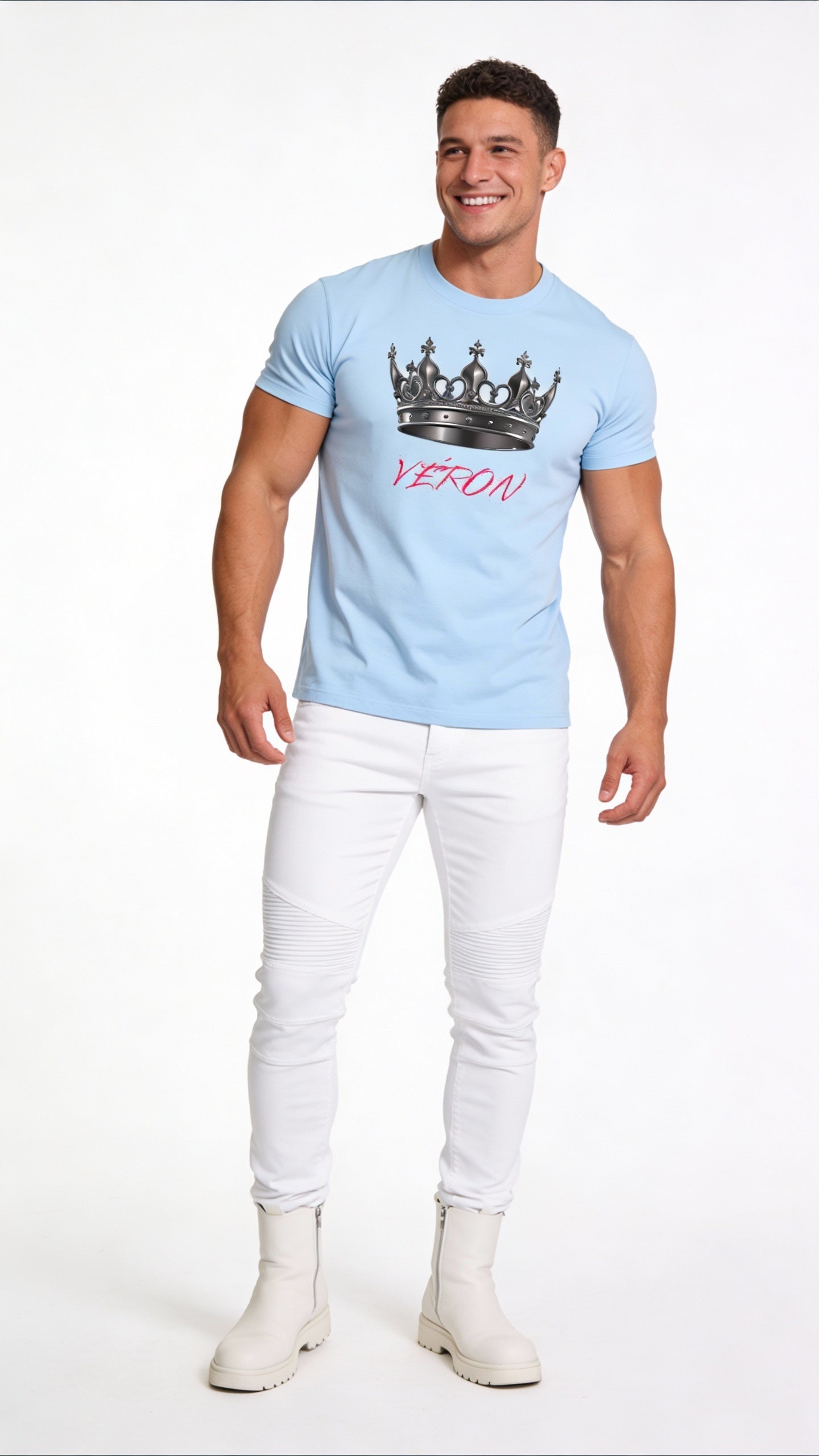 VÉRON La Couronne premium unisex t-shirt for men and women 3