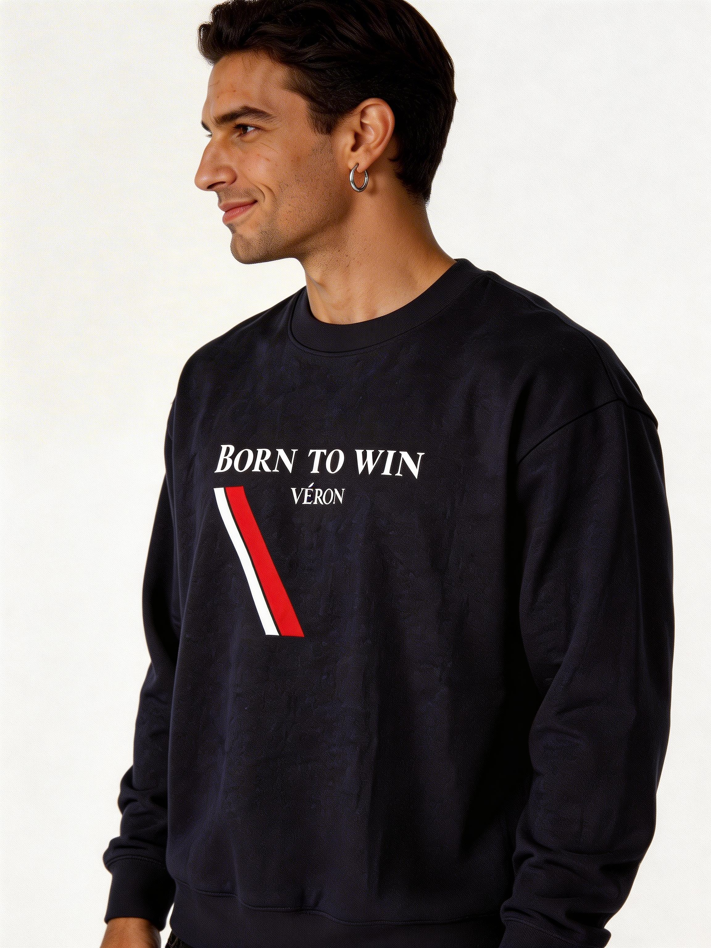 VÉRON BORN TO WIN Unisex Crewneck Shirt