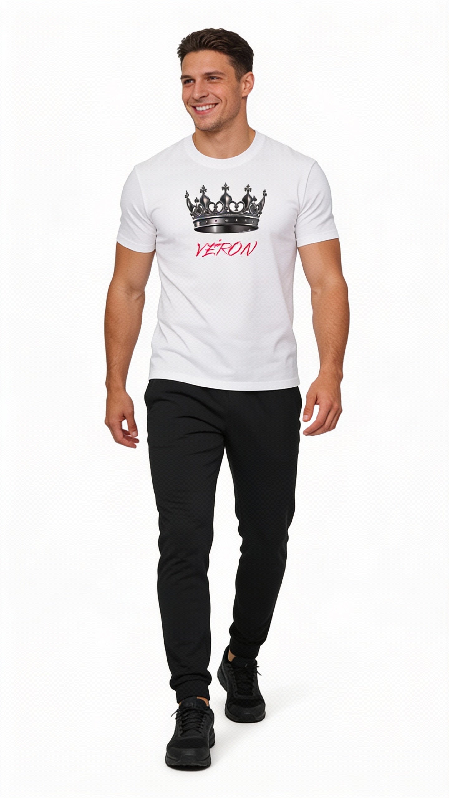 VÉRON La Couronne premium unisex t-shirt for men and women 1