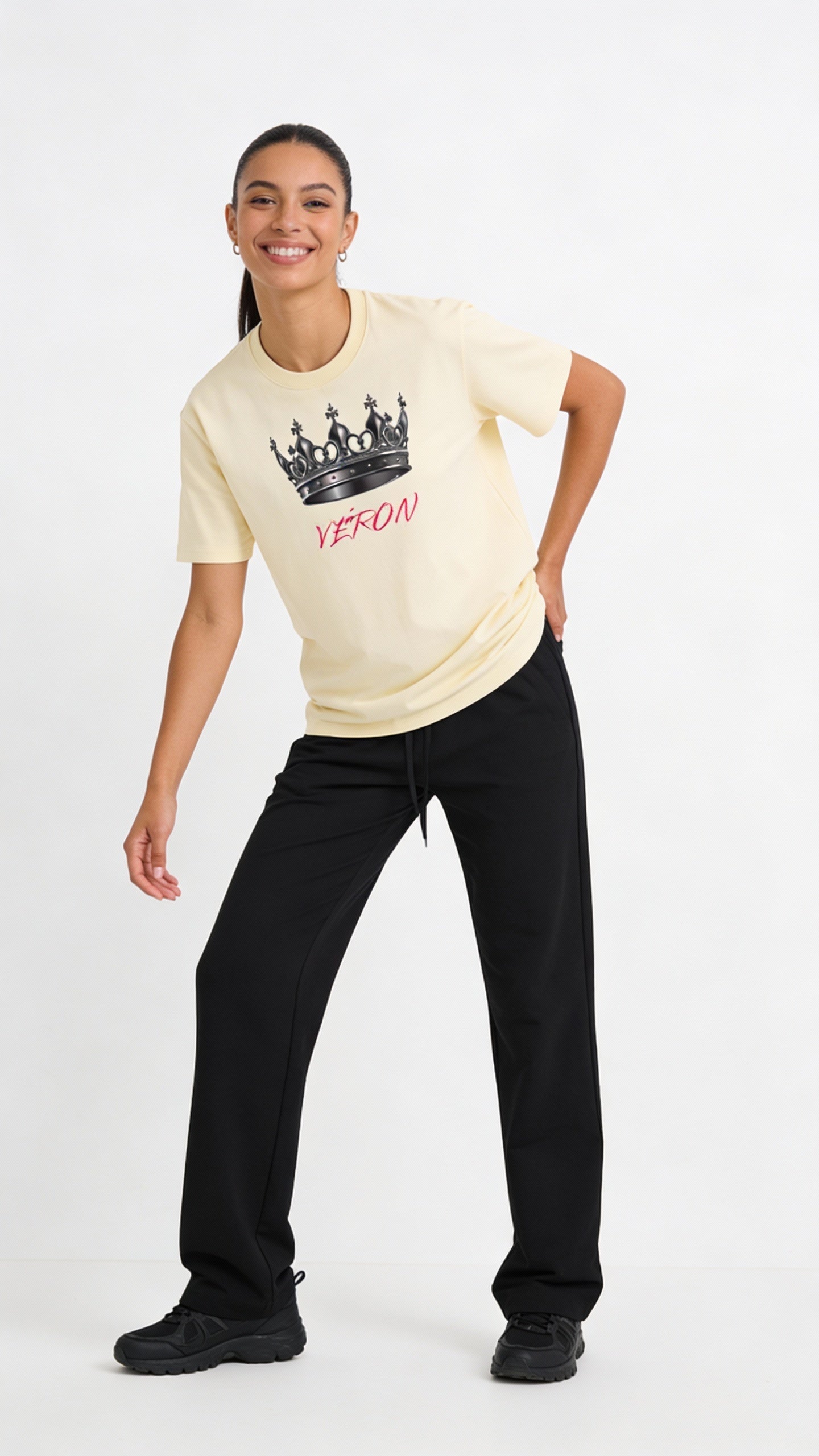 VÉRON La Couronne premium unisex t-shirt for men and women 2