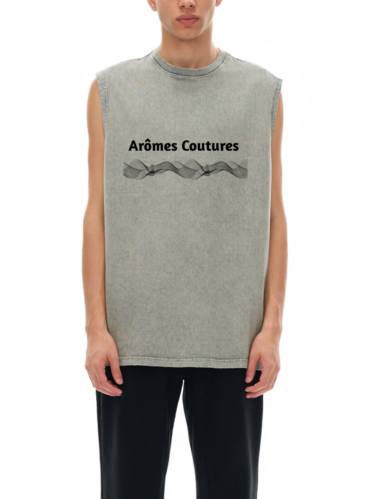 VÉRON Arômes Coutures Premium Washed Tank Top for men and women 1