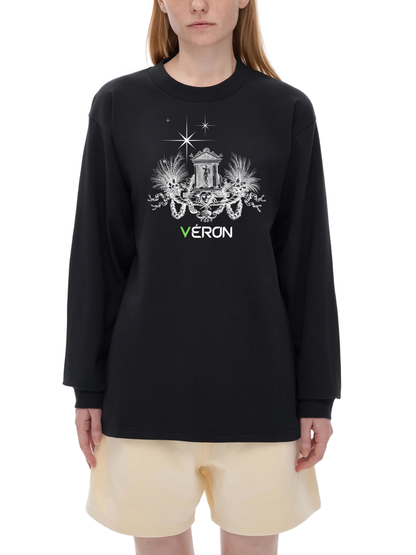 Designer black and white long sleeve shirt men and women 1