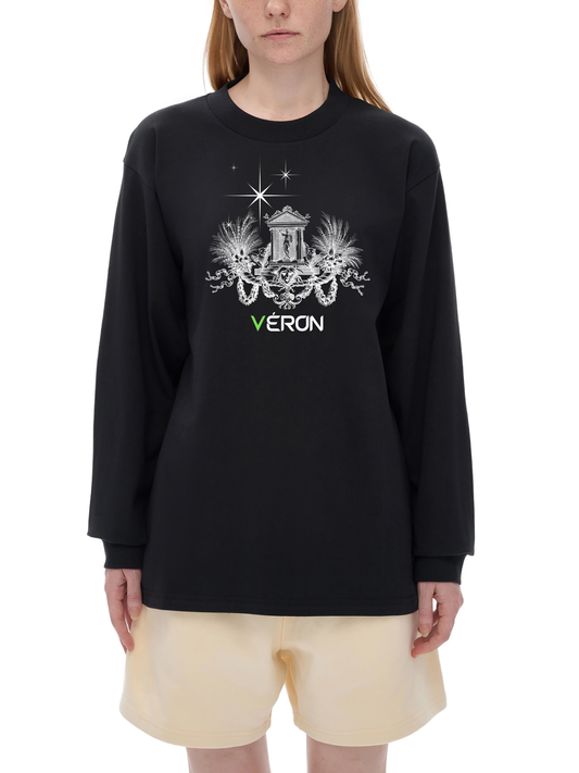 Designer black and white long sleeve shirt men and women 1