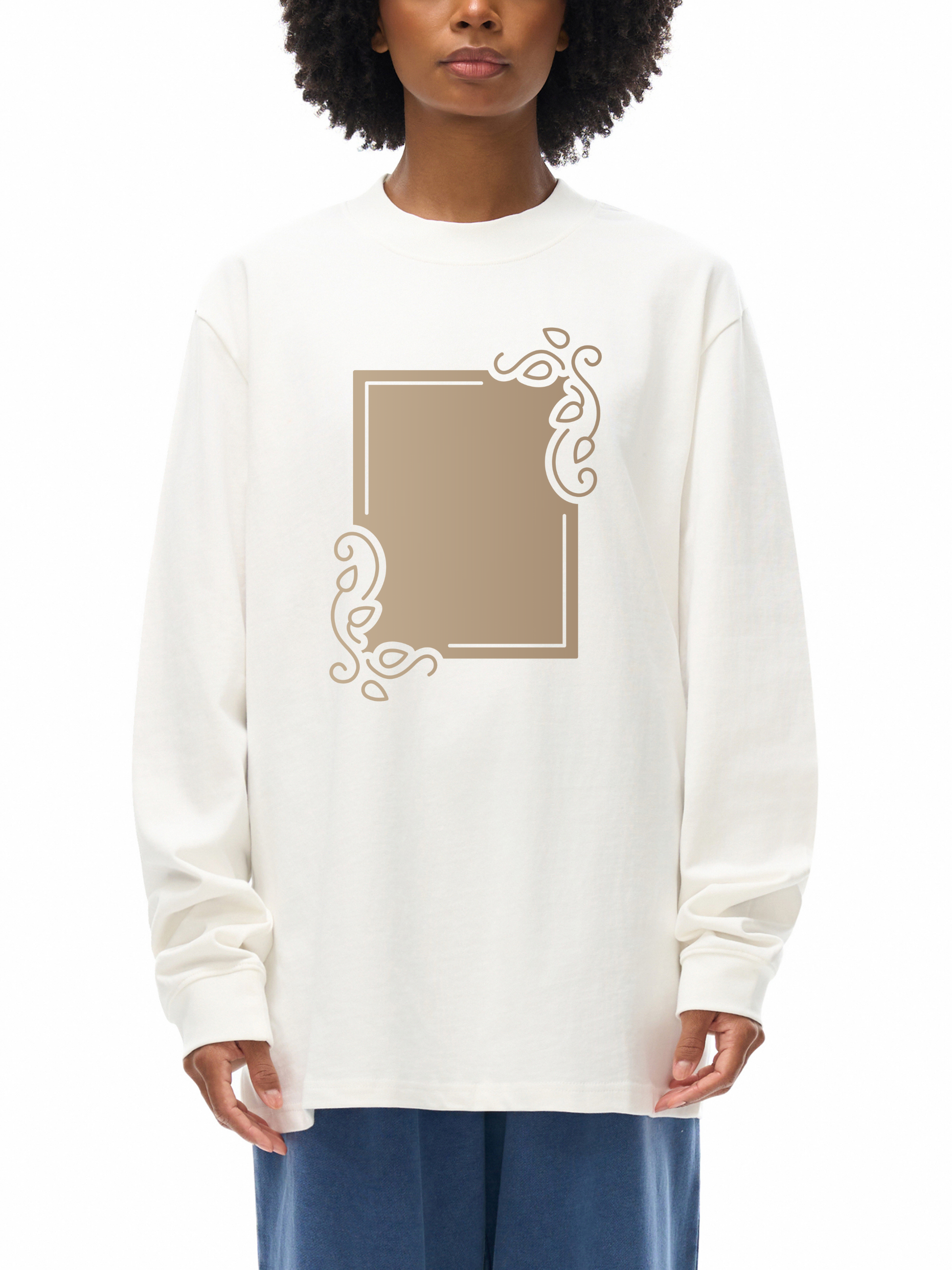 Elegant unisex designer shirt with mirror brown tone 1