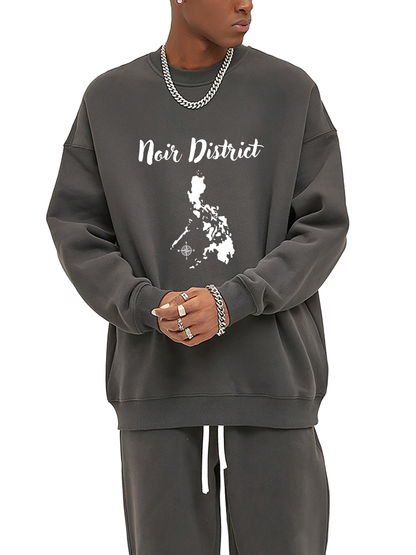 "High quality heavyweight oversized black sweater by VÉRON" 1