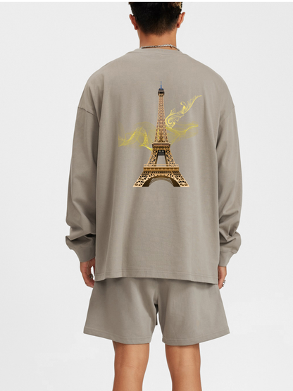 "Designer oversized gold Paris long sleeve shirt VÉRON" 3