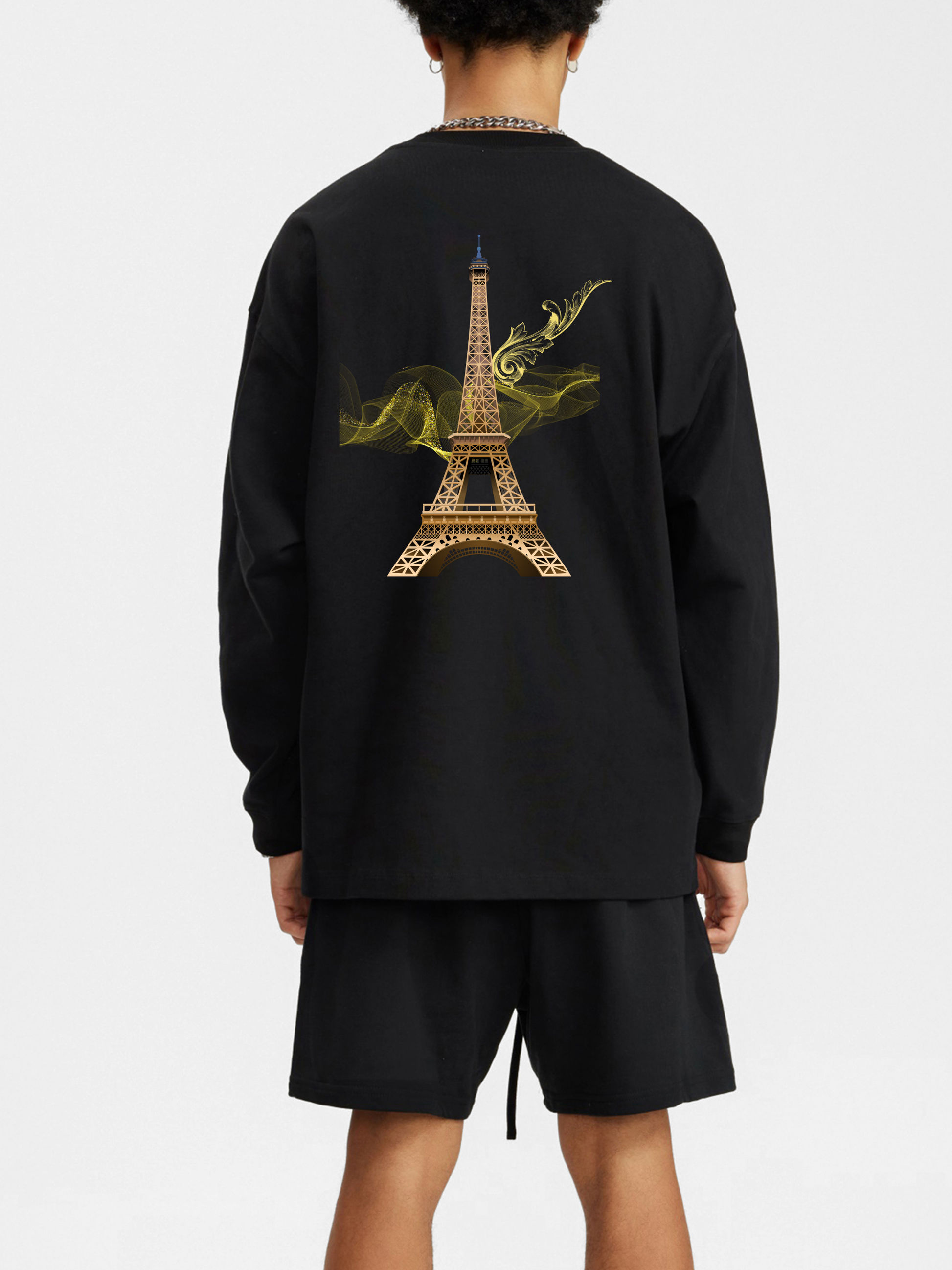 "Designer oversized gold Paris long sleeve shirt VÉRON" 7