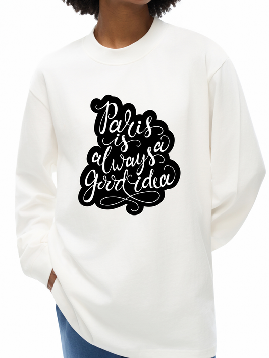 Women wearing VÉRON Paris Premium Sweatshirt luxury fit 1