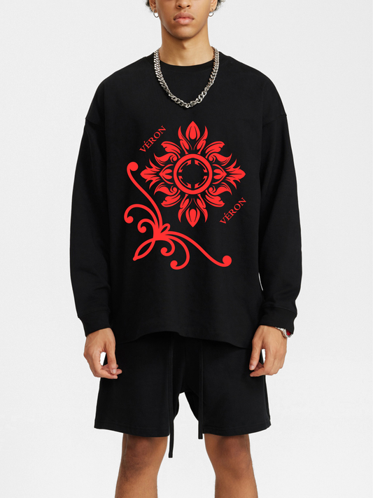 VÉRON Rouge Magnum premium oversized long sleeve shirt 1