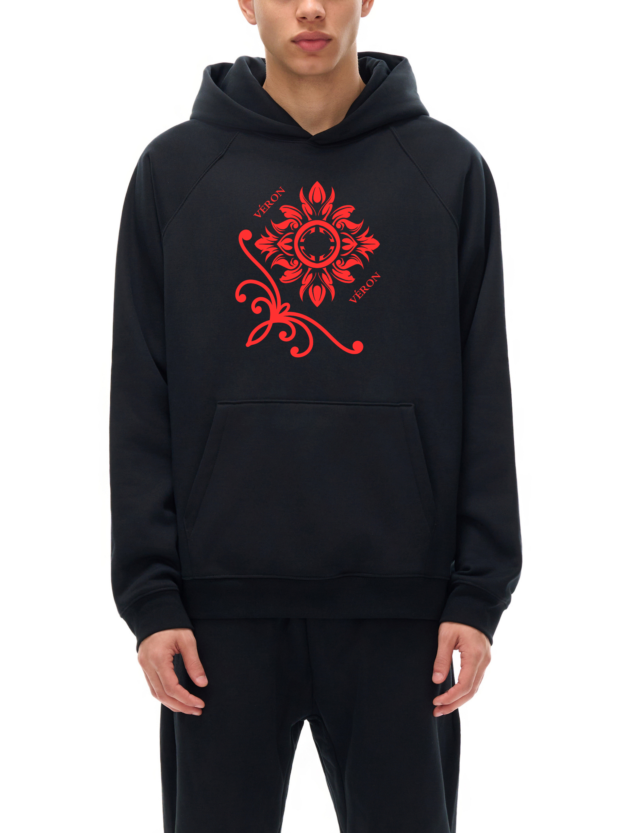 “VÉRON Rouge Magnum Premium Hoodie – Luxury Streetwear for Men and Women” 1