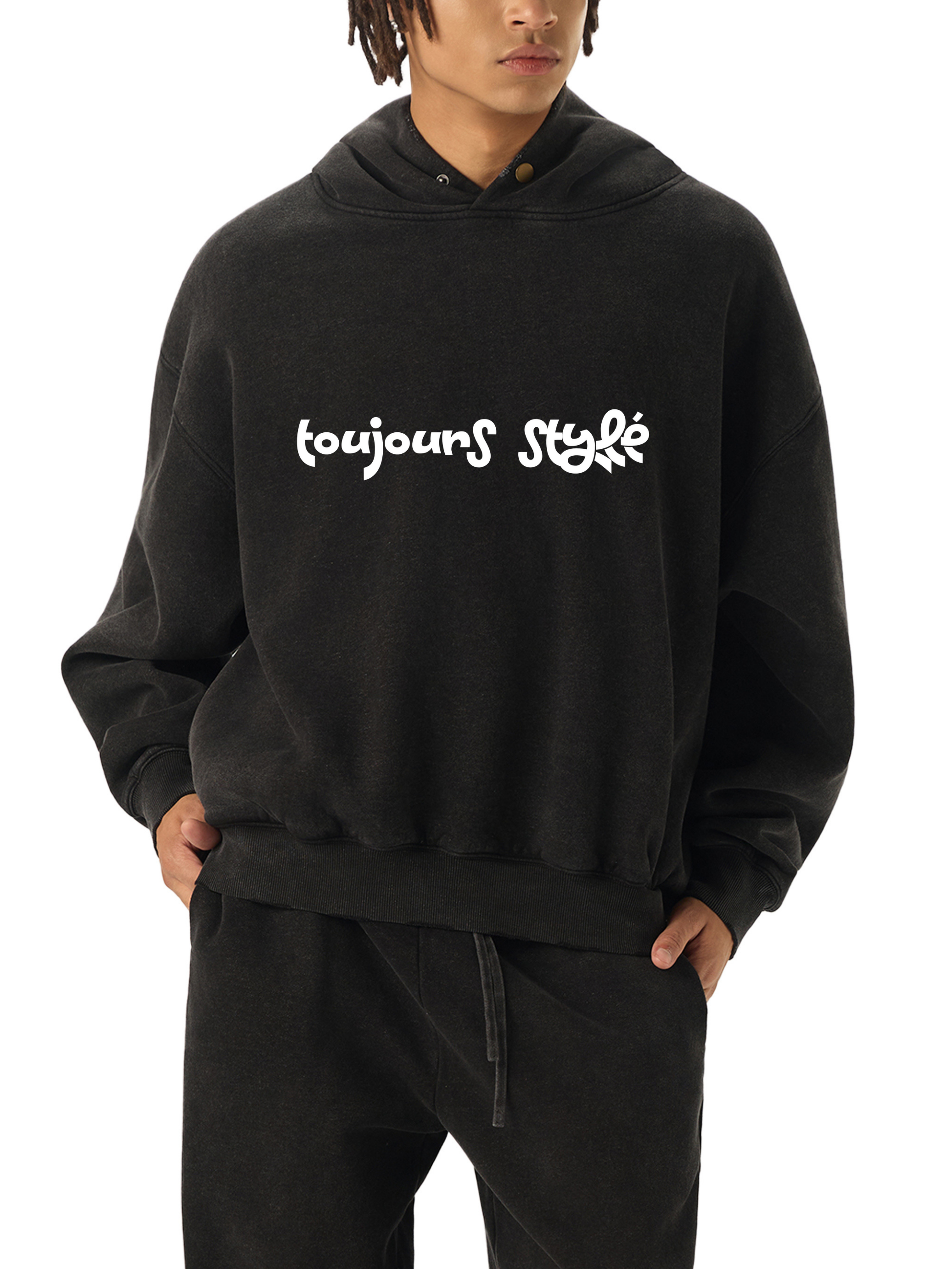 Washed heavyweight designer hoodie for men and women 2