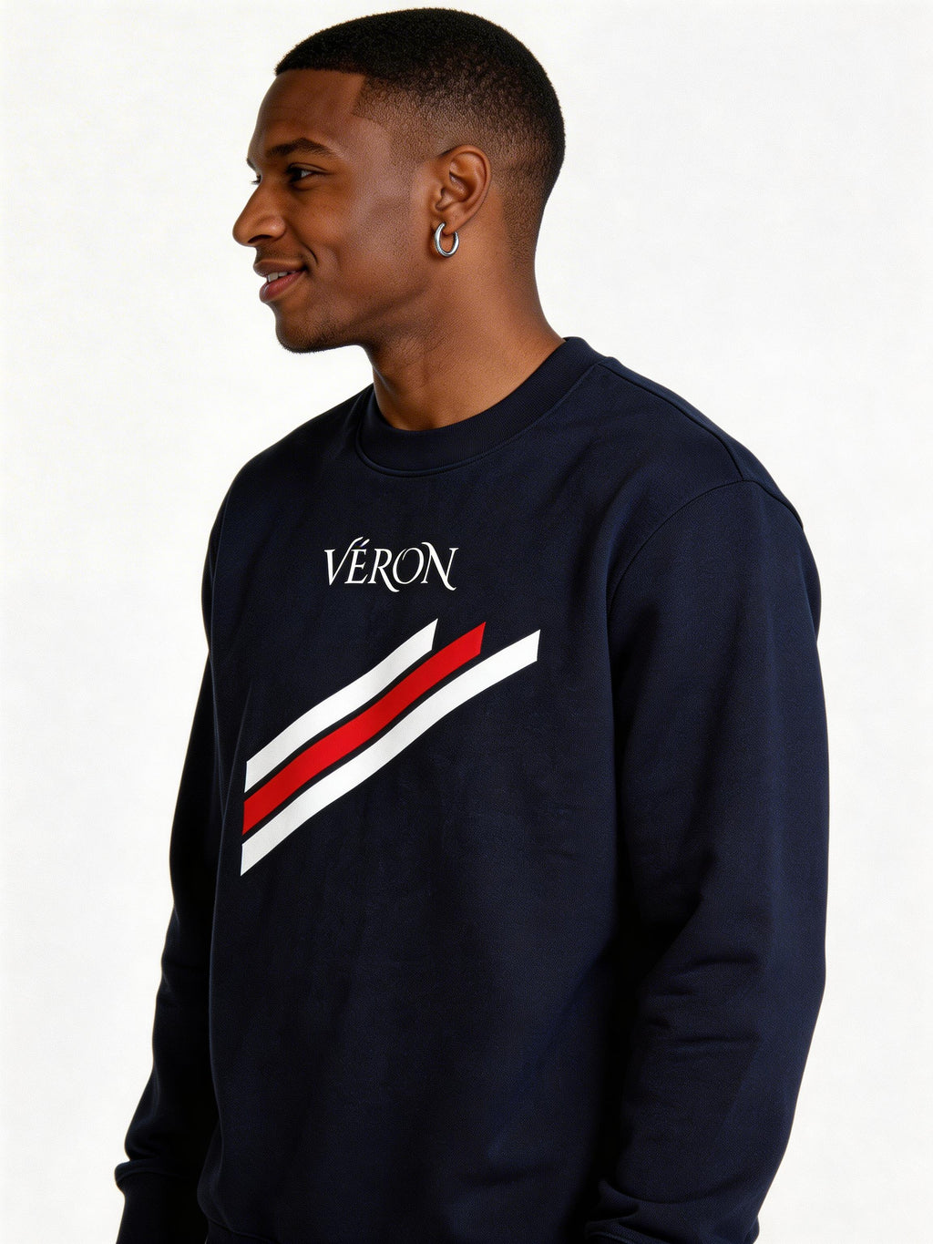 VÉRON Stripes Unisex Crewneck Shirt
