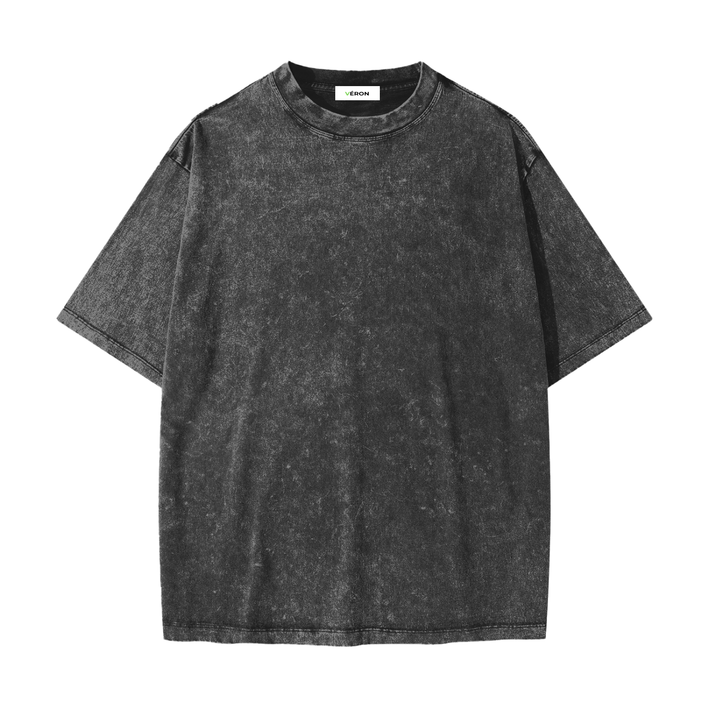 Premium cotton fabric close-up of VÉRON washed T-shirt 3