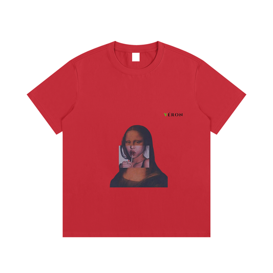 VÉRON Mona Lisa Premium T-shirt front view with bold art print.

